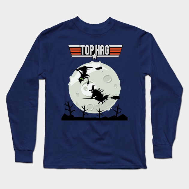 Top Hag Halloween Long Sleeve T-Shirt by atomguy